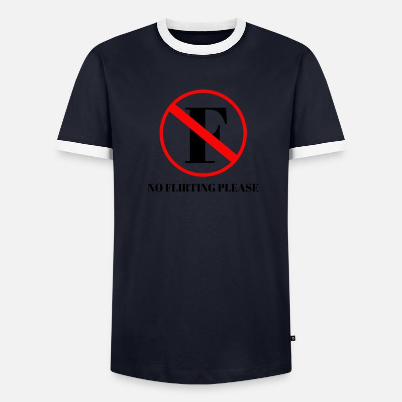 pas de flirt s'il te plait T-shirt contrasté Homme
