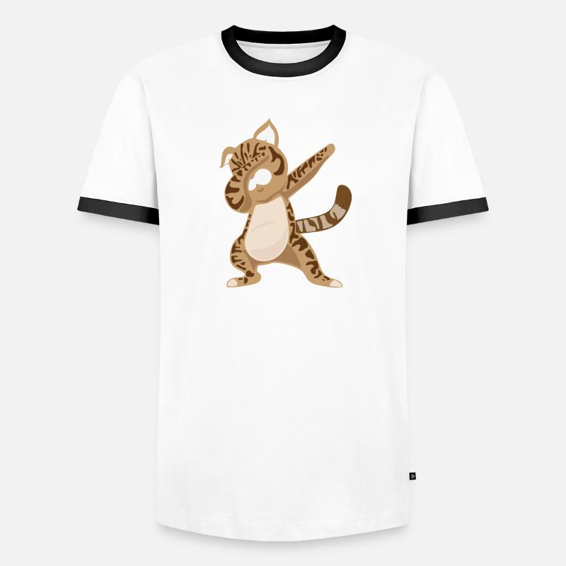 Idée de cadeau de chat Bengal Dabbing Cat T-shirt contrasté Homme