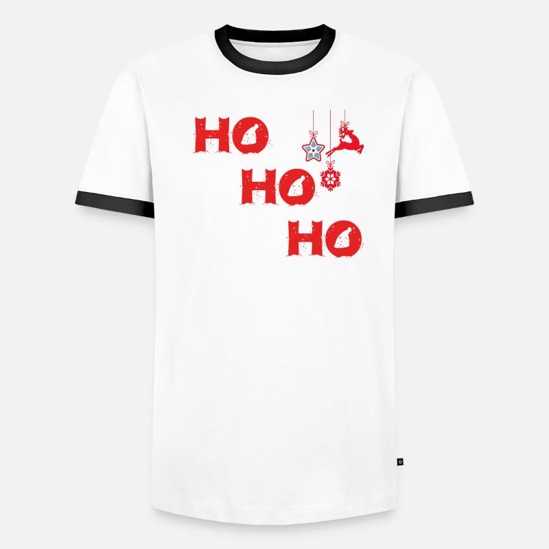 HOHOHO Männer Kontrast-T-Shirt