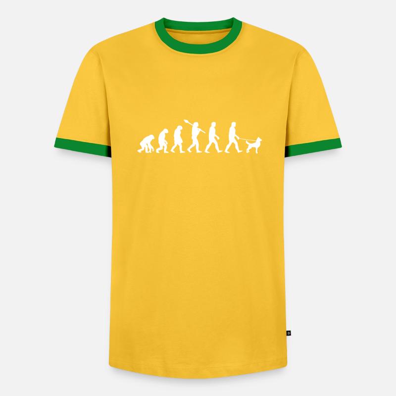 Evolution dog pooch gift - Men's Ringer Shirt - undefined