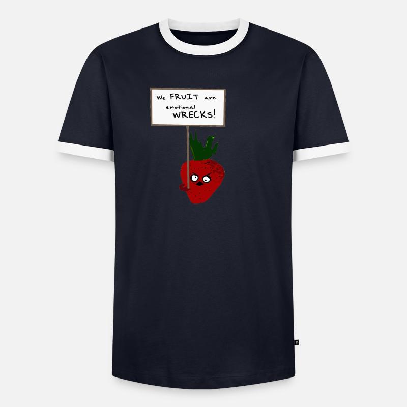 Strawberry Protesting Vegans Men's Ringer Shirt