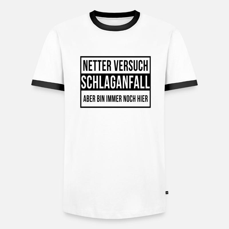 Netter Versuch Schlaganfall Motivation Geschenk Männer Kontrast-T-Shirt
