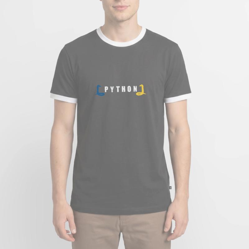 Idée cadeau codeur programmeur développeur Python T-shirt contrasté Homme