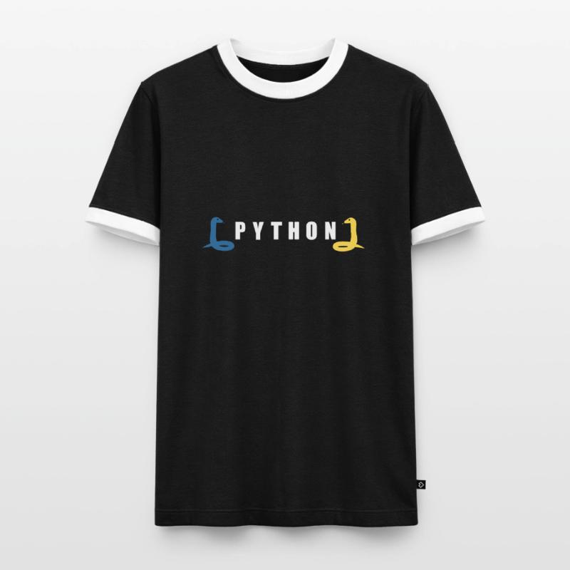 Idée cadeau codeur programmeur développeur Python T-shirt contrasté Homme