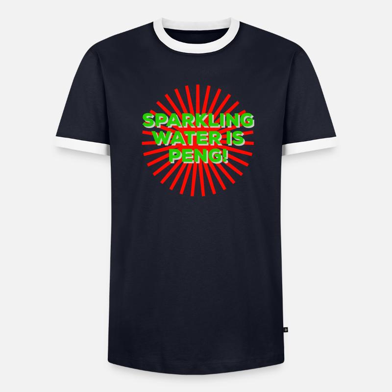 Sparkling Water Is Peng Männer Kontrast-T-Shirt