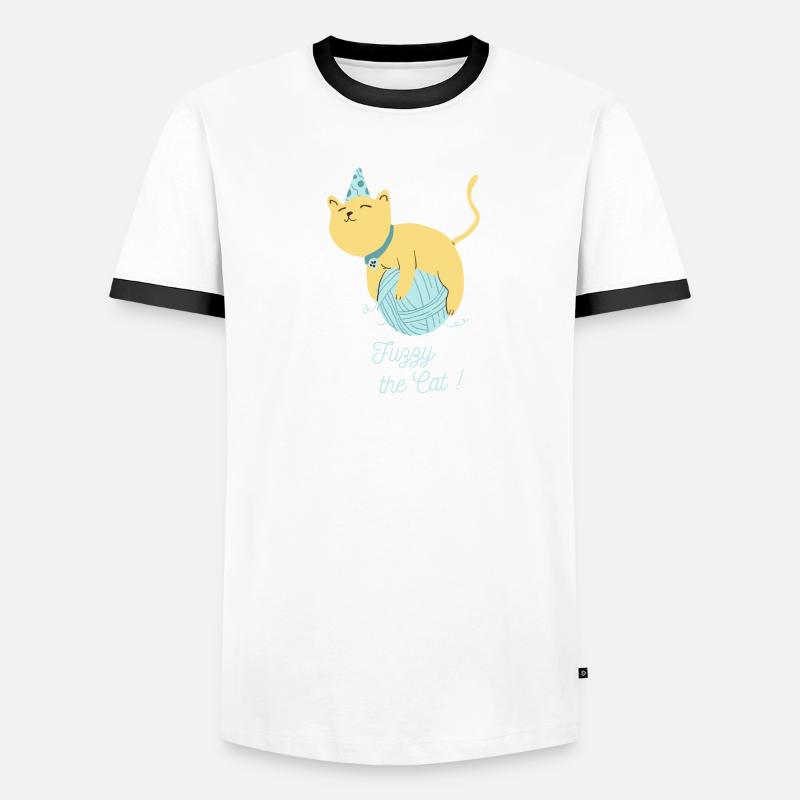 floue le chat mignon T-shirt contrasté Homme