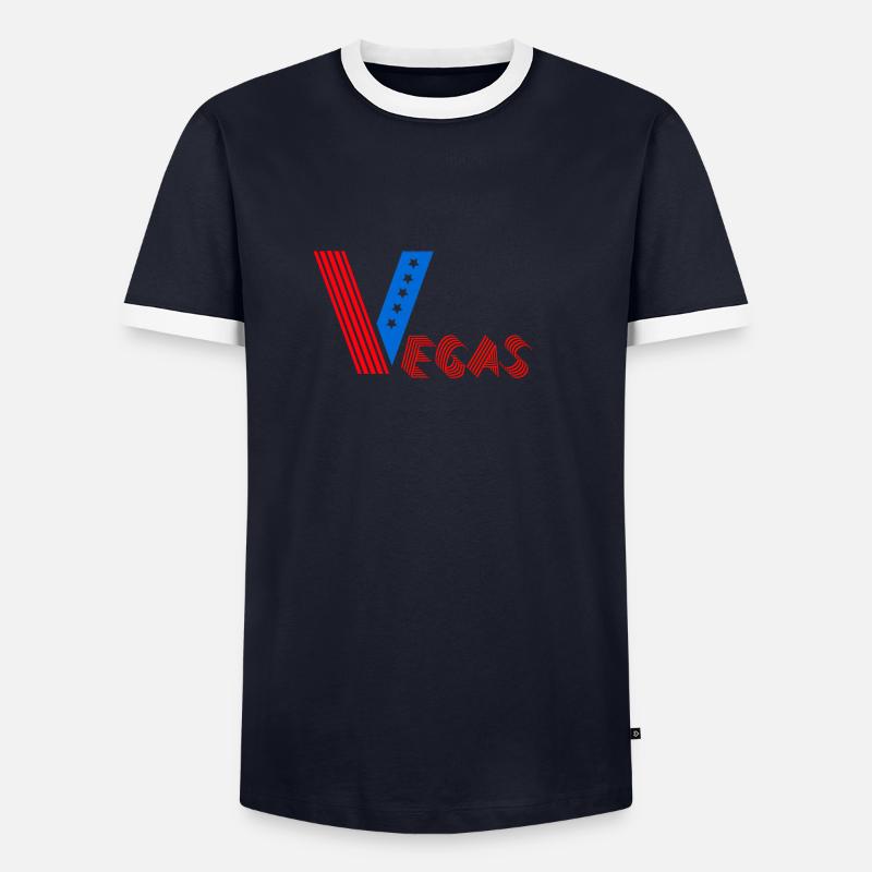 Vegas Cool Männer Kontrast-T-Shirt