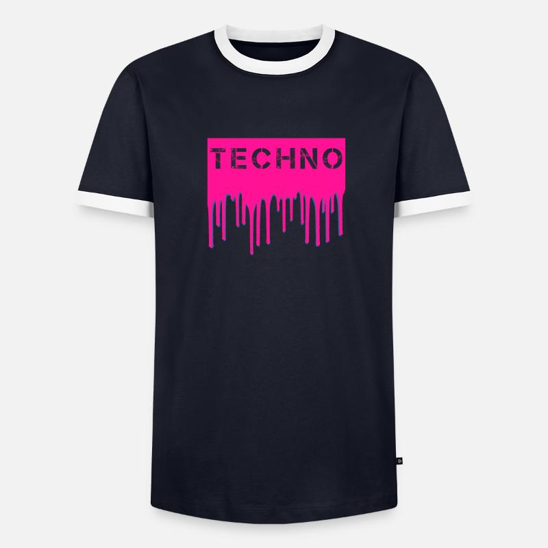 Techno Männer Kontrast-T-Shirt