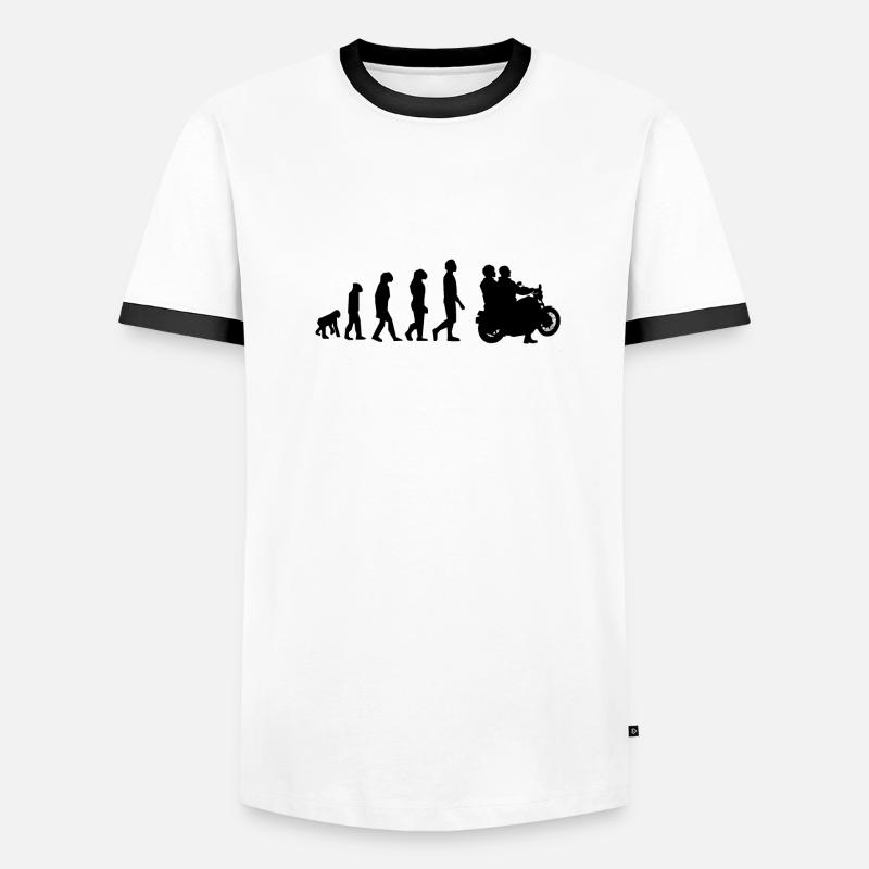 Roller Mofa Moped Motorrad Mokick Biker Evolution Männer Kontrast-T-Shirt