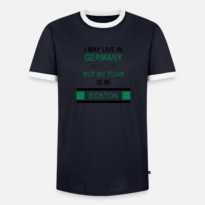 Mon équipe est à Boston | Conception des fans des Celtics T-shirt contrasté Homme