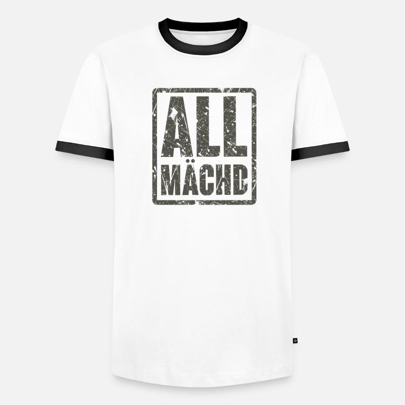 Allmächd Männer Kontrast-T-Shirt