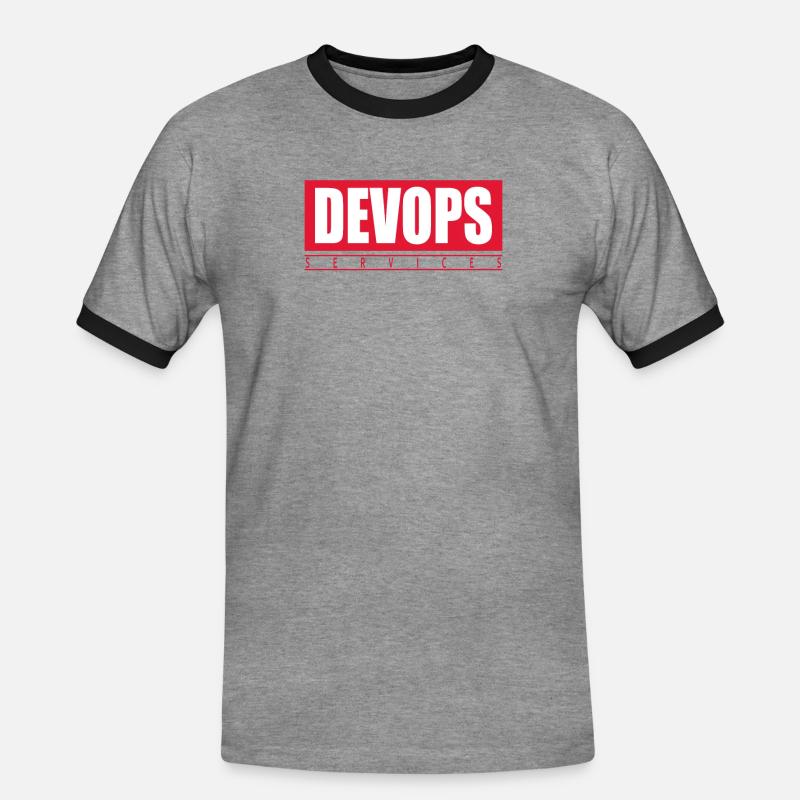 Devops marvelous - Men's Ringer Shirt - heather grey/black