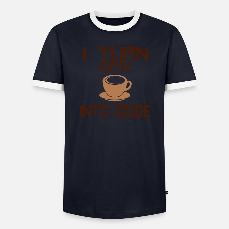 Je transforme le café en code Programmation informatique T-shirt contrasté Homme