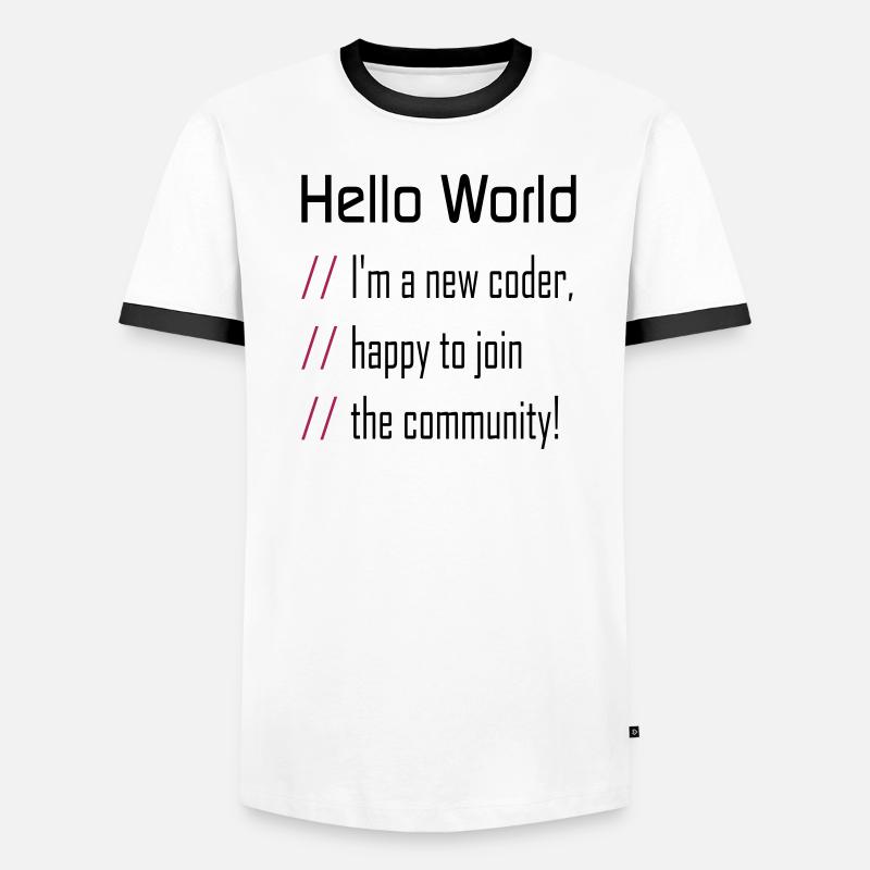 Hello World, 'm a new coder T-shirt contrasté Homme