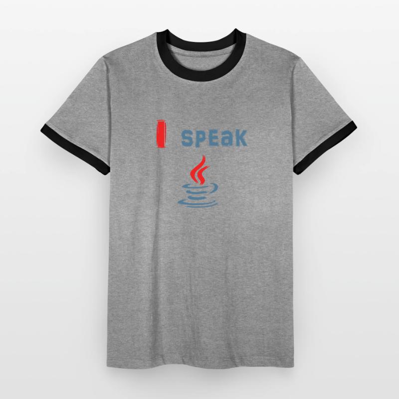 I Speak Java - Ich Spreche Java Männer Kontrast-T-Shirt