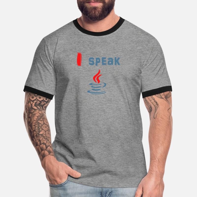 I Speak Java - Ich Spreche Java Männer Kontrast-T-Shirt