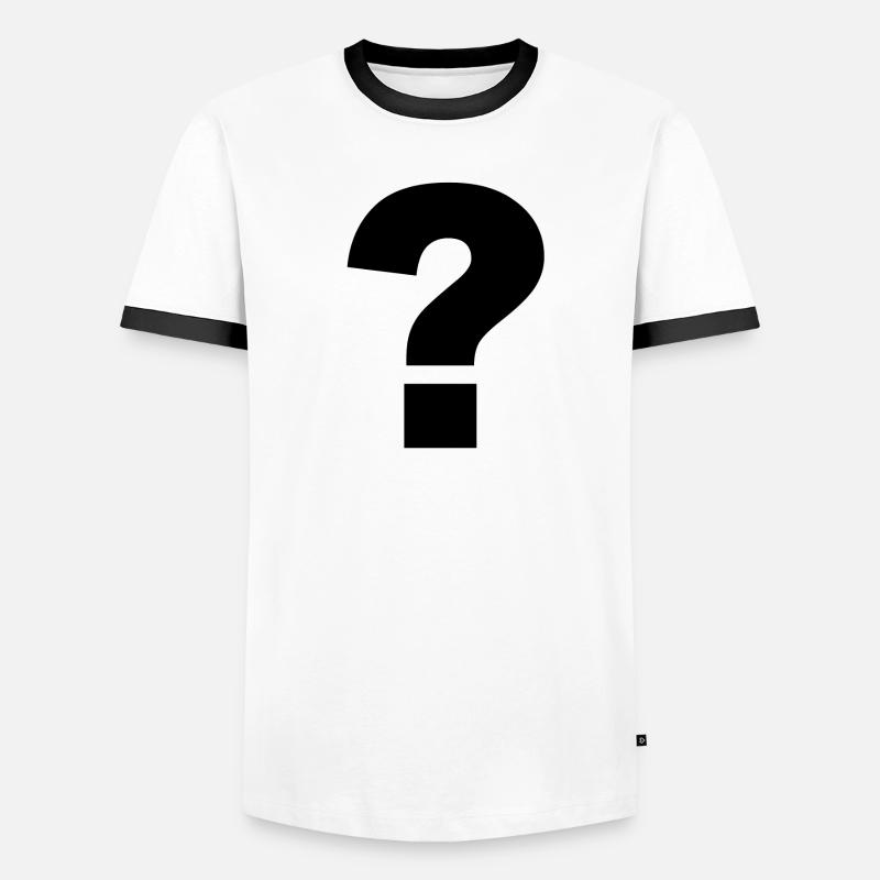 Question mark black Men's Ringer Shirt