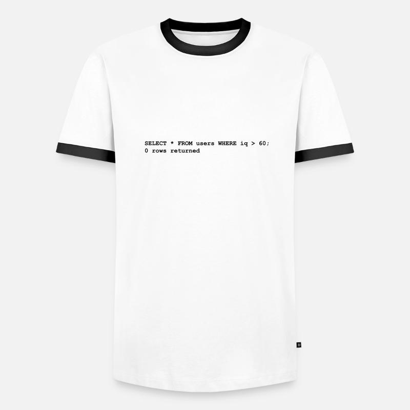 Users iq rows Programming Geschenk Informatik Männer Kontrast-T-Shirt