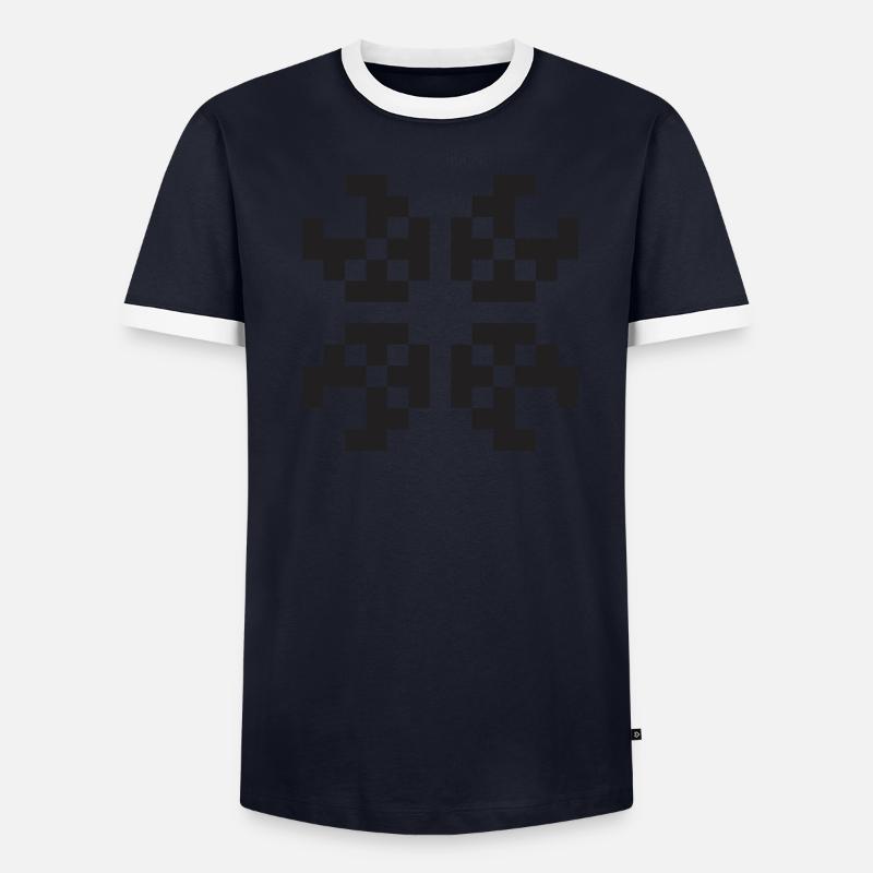 Pixel Figur Programmierer Webdesigner Geschenk Männer Kontrast-T-Shirt
