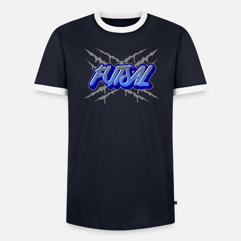 Conception de graffiti de style de rue de futsal T-shirt contrasté Homme