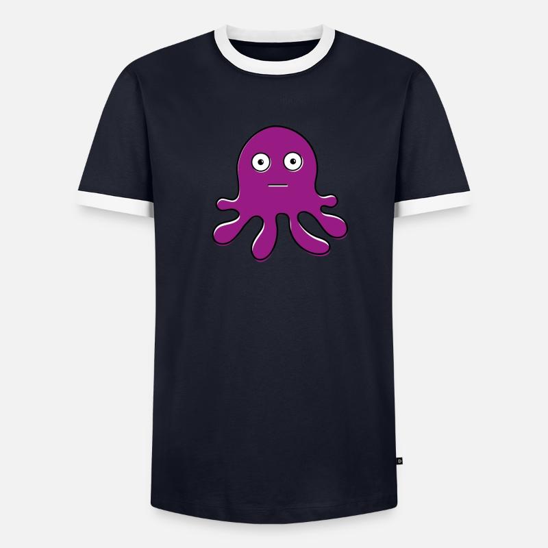 Lila Krake T-shirt contrasté Homme