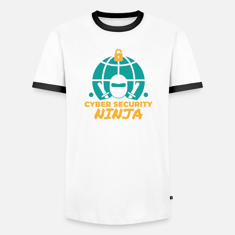 Cyber security ninja Programming Informatik Männer Kontrast-T-Shirt