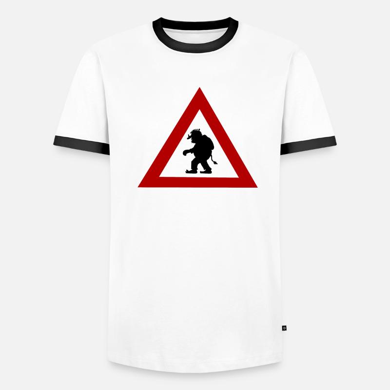 Panneau de danger Troll T-shirt contrasté Homme