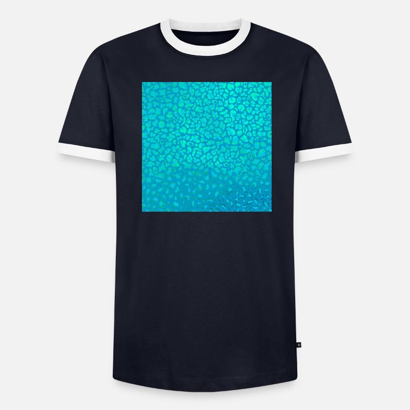 Modèle de léopard | Imprimé léopard | Animaux africains T-shirt contrasté Homme