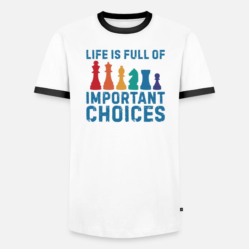 Important choices échecs de pensées maître d’échecs T-shirt contrasté Homme