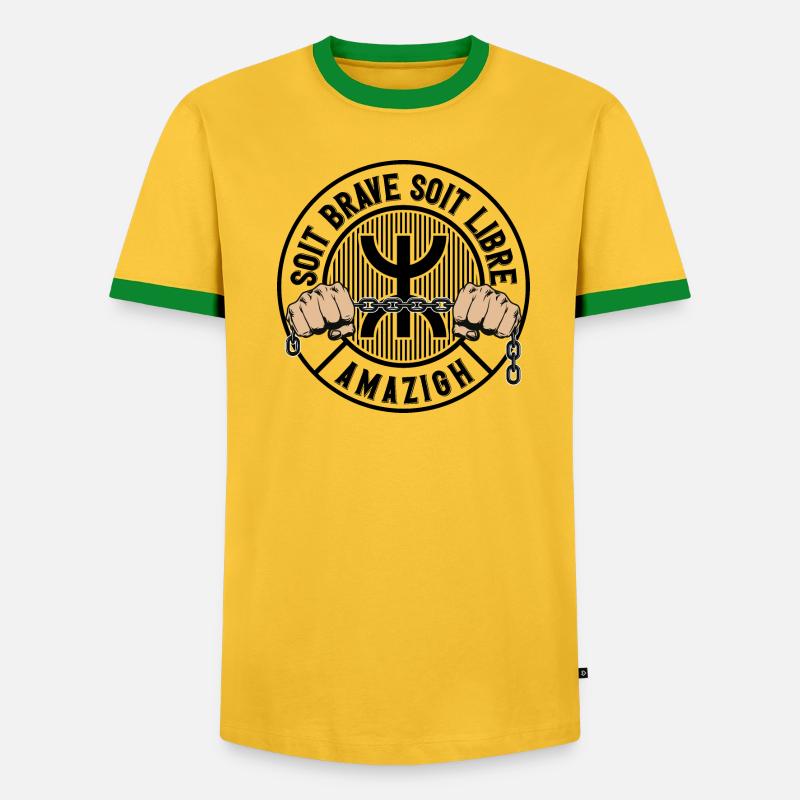 Entweder mutig oder frei. Amazigh. - Männer Kontrast-T-Shirt - undefined