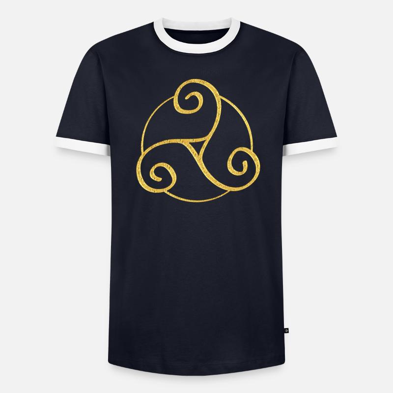 Triskele - Celtic Symbol 3 Männer Kontrast-T-Shirt