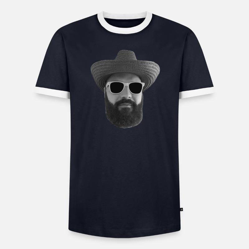 barbu T-shirt contrasté Homme