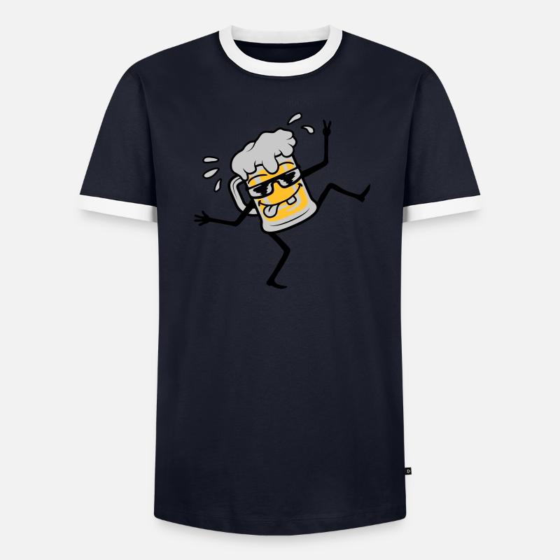 Dancing Cool Party Bière T-shirt contrasté Homme
