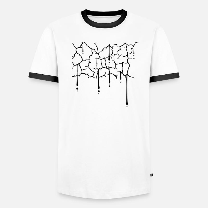 Drops Cracks Pattern Texture Men's Ringer Shirt
