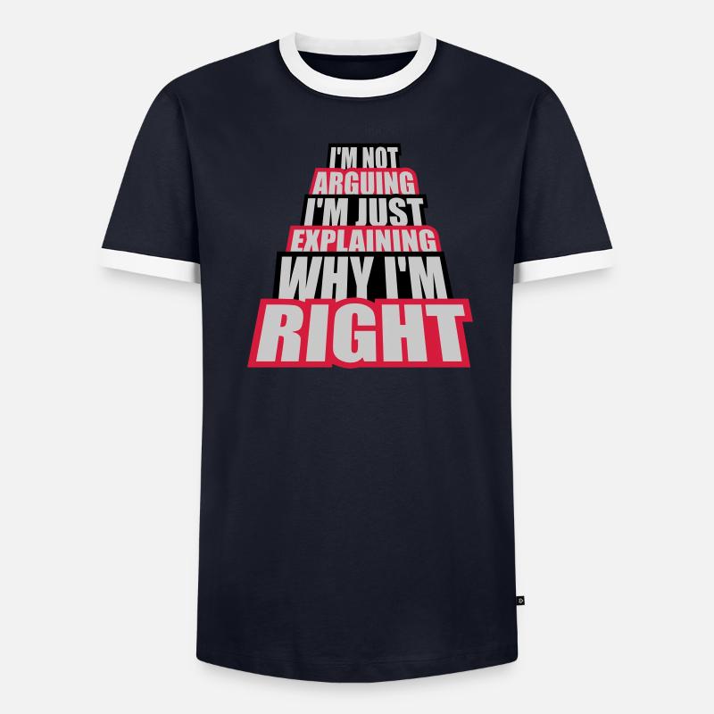 Je ne discute pas T-shirt contrasté Homme