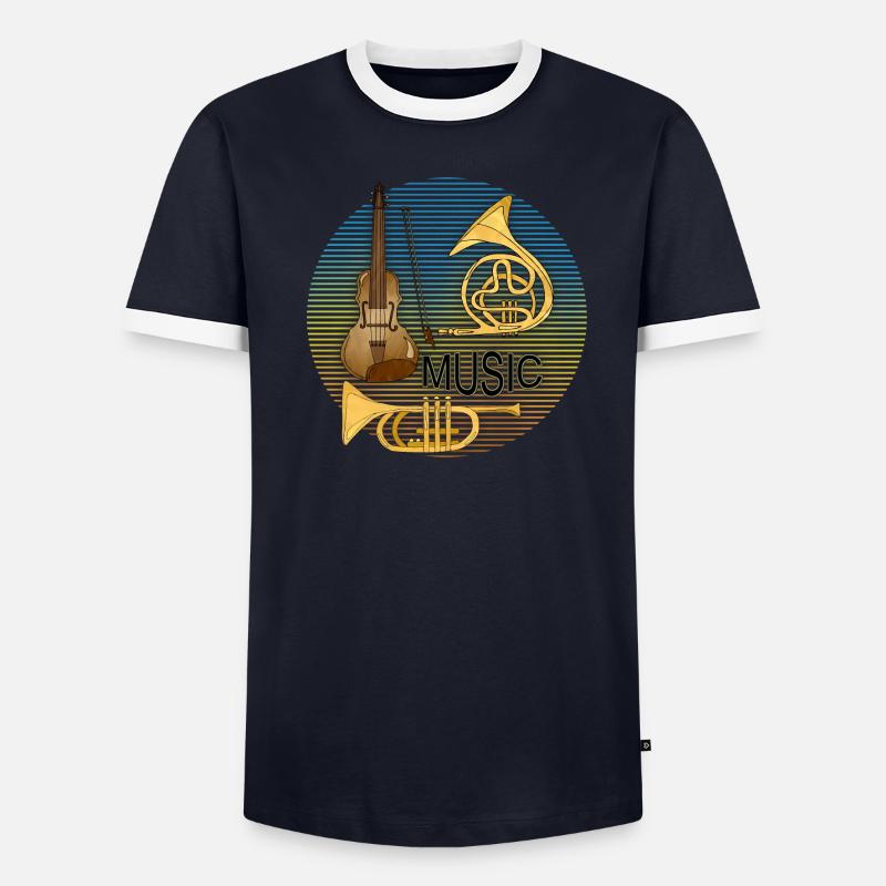 Instruments de musique T-shirt contrasté Homme
