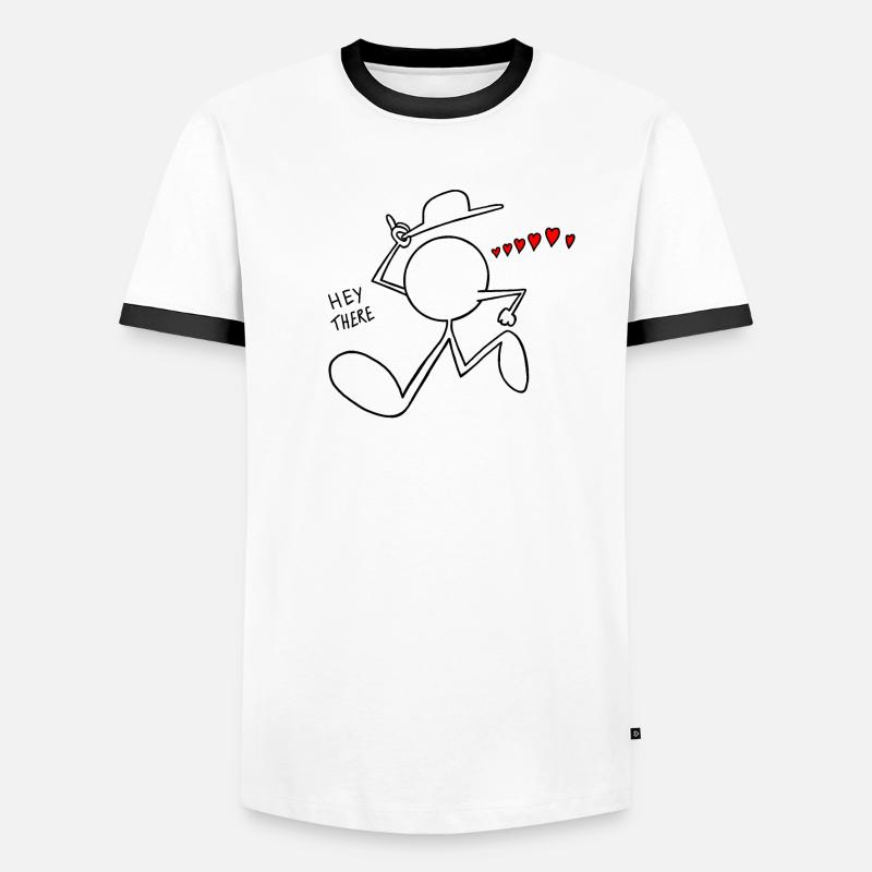 Hey There Plain Doodle Men's Ringer Shirt