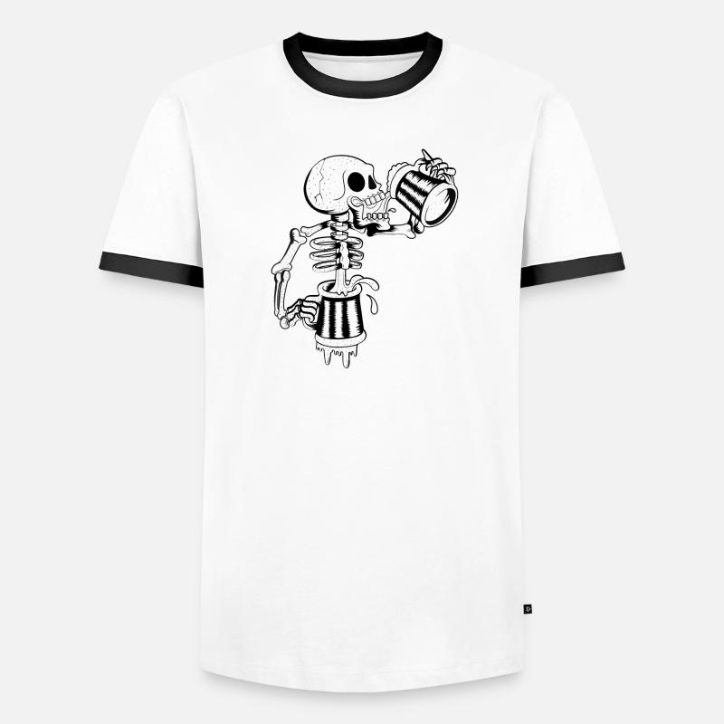Always thirsty | Skeleton | Permanent drinker Men's Ringer Shirt