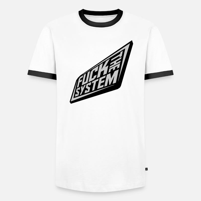 Punk baise le système T-shirt contrasté Homme
