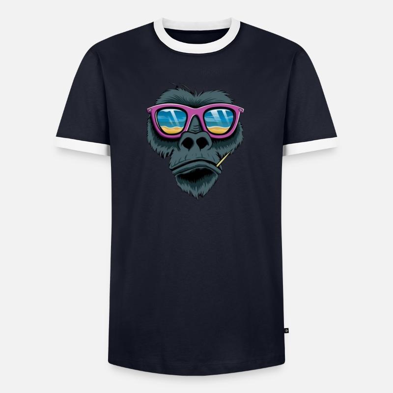 Gorille T-shirt contrasté Homme