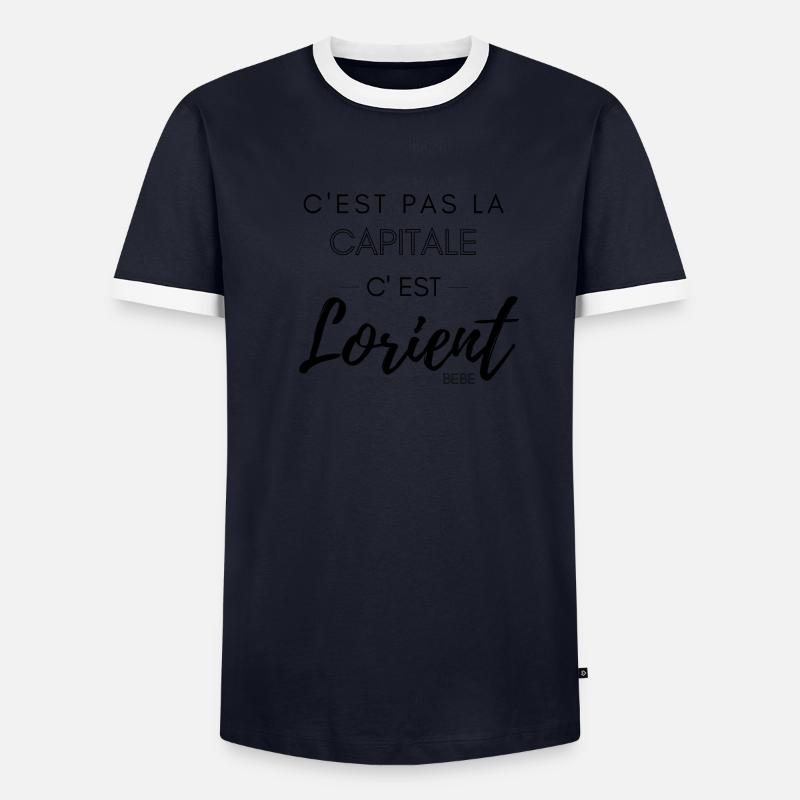 C'est pas la capitale, c'est Lorient bébé T-shirt contrasté Homme