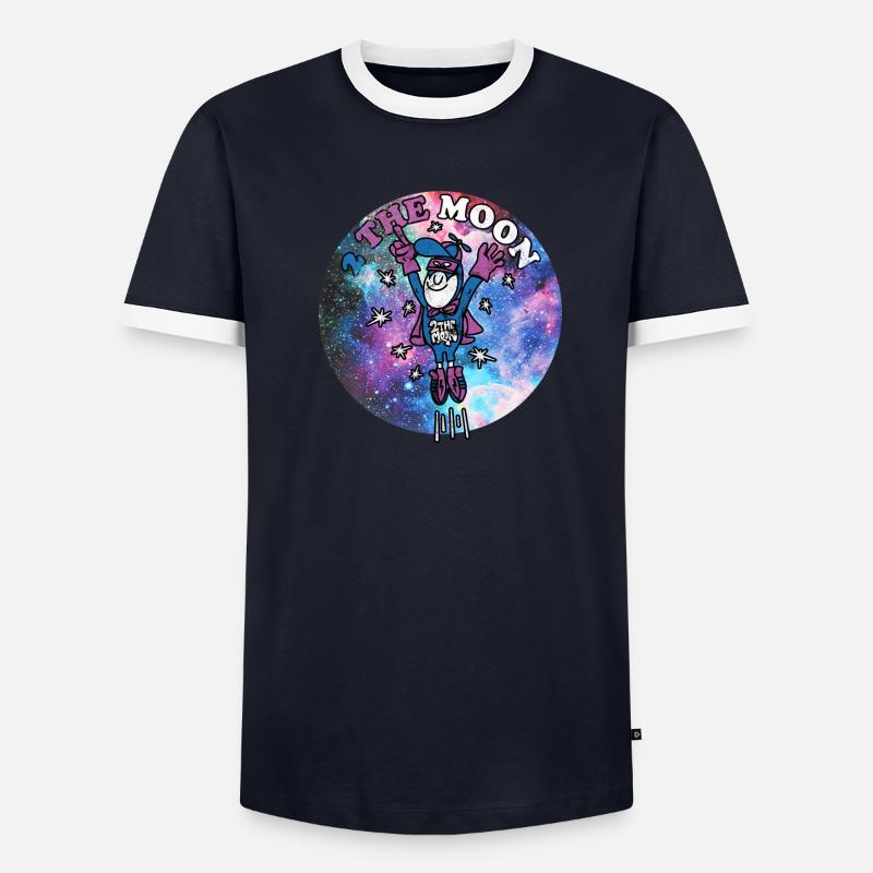 Vers la lune T-shirt contrasté Homme