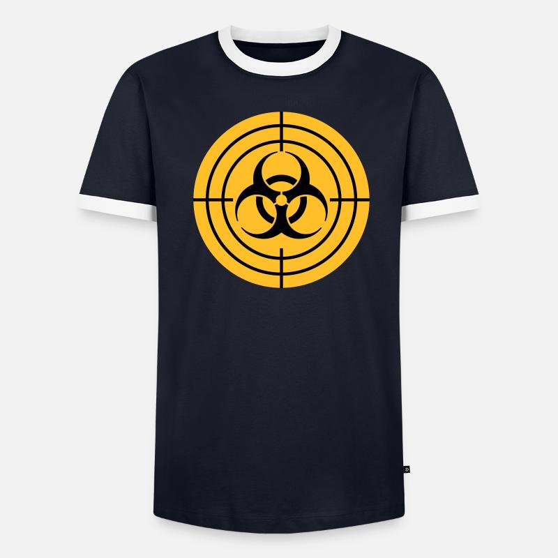 Biohazard Sight Chasseur de zombies T-shirt contrasté Homme