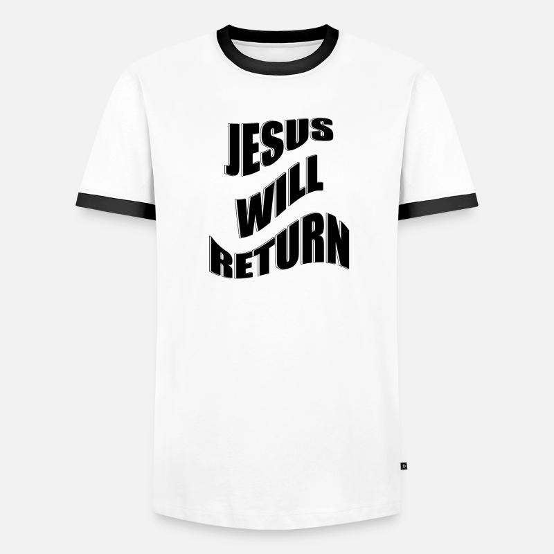 Jesus Will Return Men's Ringer Shirt