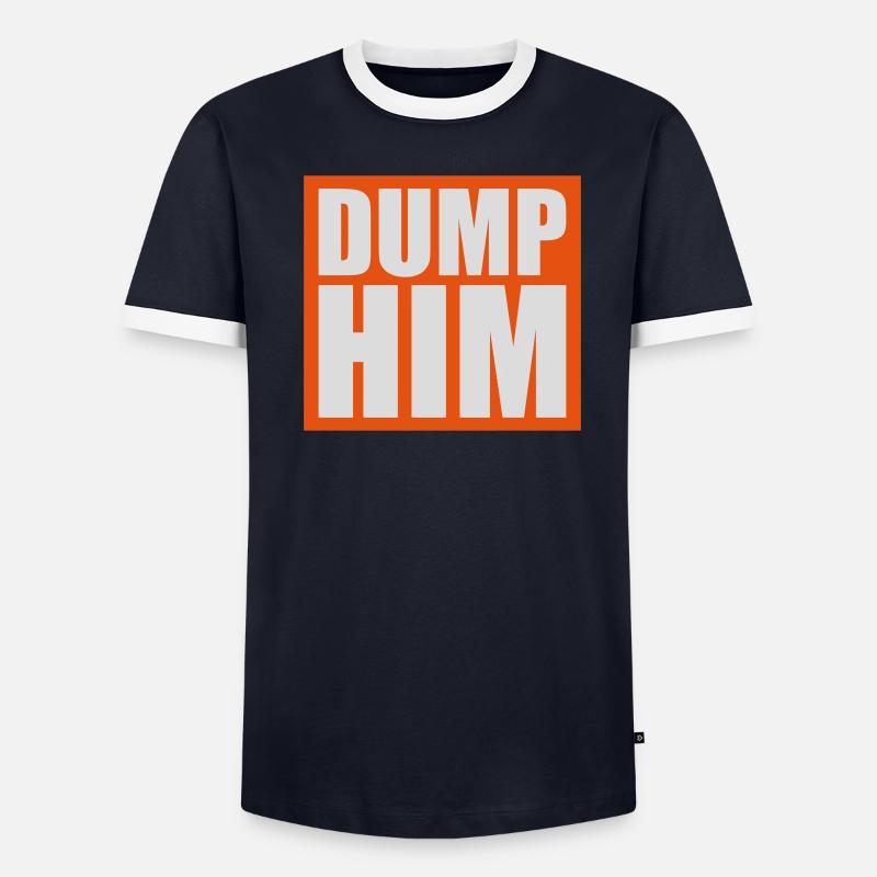 Dump Him Quote Logo T-shirt contrasté Homme