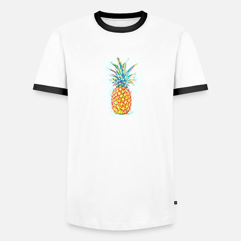 Pineapple Drawing Men's Ringer Shirt
