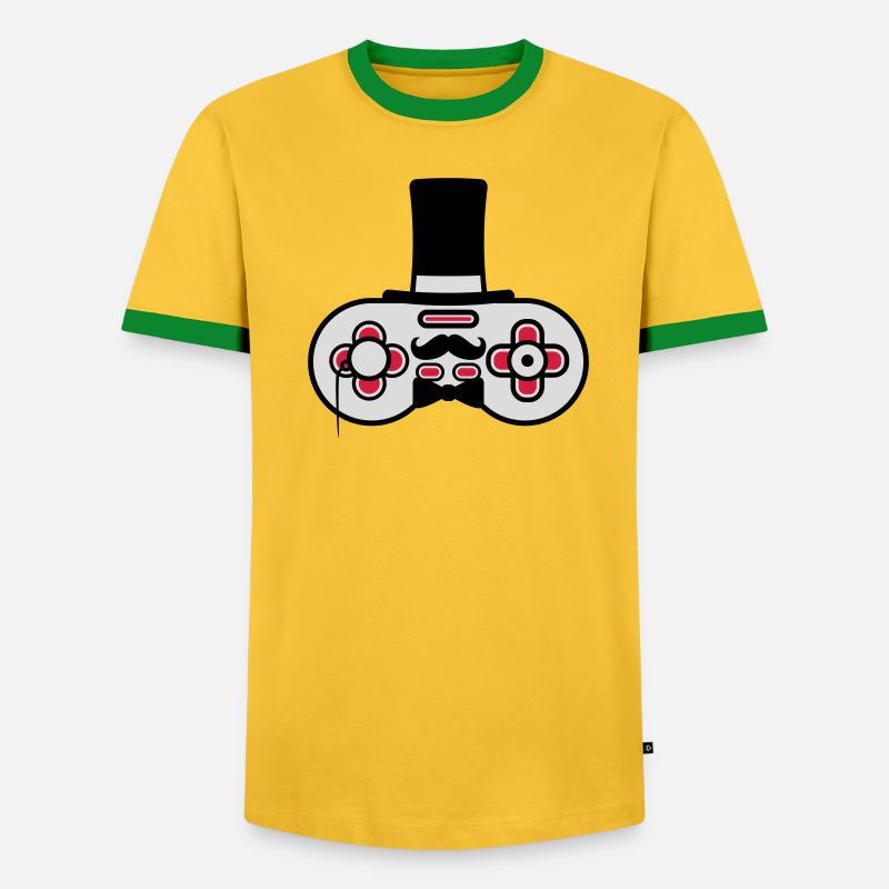Gentlemen alter Controller Retro - Männer Kontrast-T-Shirt - undefined