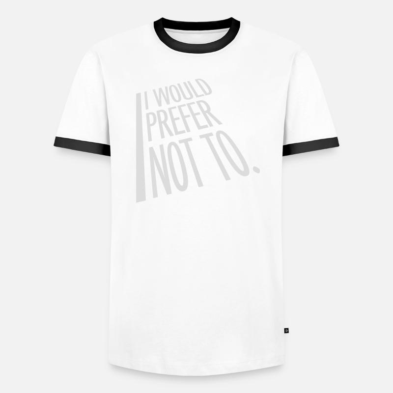 Je préfère ne pas T-shirt contrasté Homme