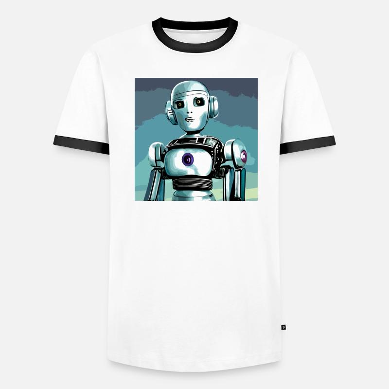 Roboter, Android, Cyborg, Science Fiction Männer Kontrast-T-Shirt