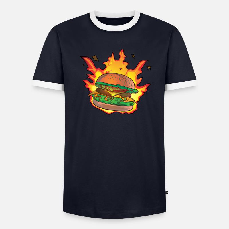 Burning Burger / Cheeseburger T-shirt contrasté Homme